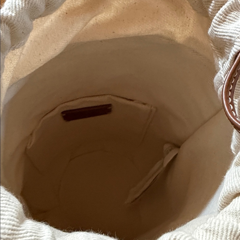 ZARA Woven Straw basket bag with Brown leather Strap - Natural - Picture 3 of 5